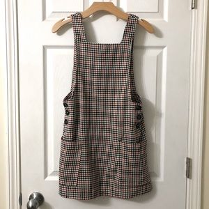 Urban Outfitters Plaid Overall Dress